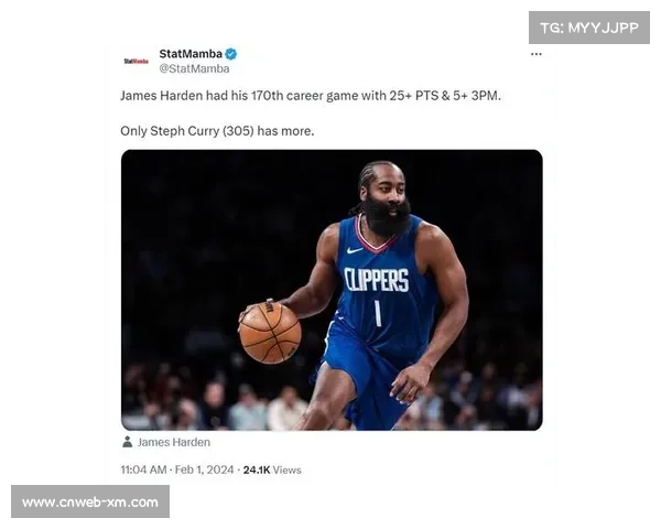 哈登遭全明星冷落引质疑，场均25分8助攻仍难获认可